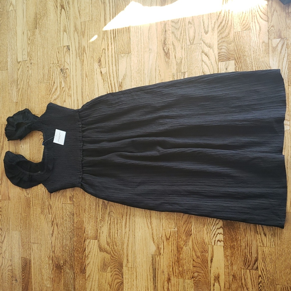 (S) NWT AEO American Eagle Outfitters Crochet Ruched Midi Dress Bohemian Beach